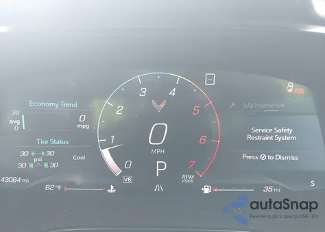 2020 Chevrolet Corvette Stingray Rwd 2Lt z USA, uszkodzony, nr VIN 1G1Y72D48L5114397